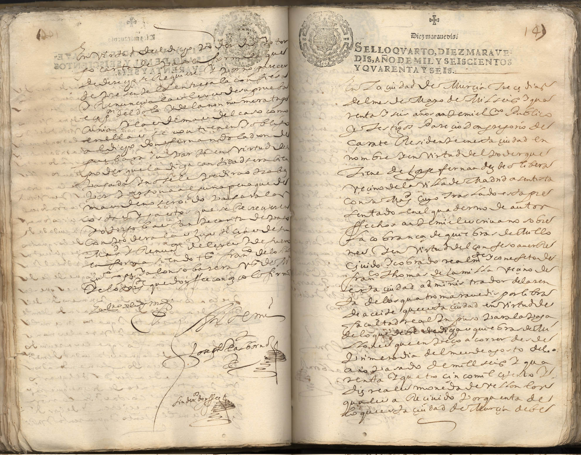 Registro de José Albornoz, Murcia de 1646.